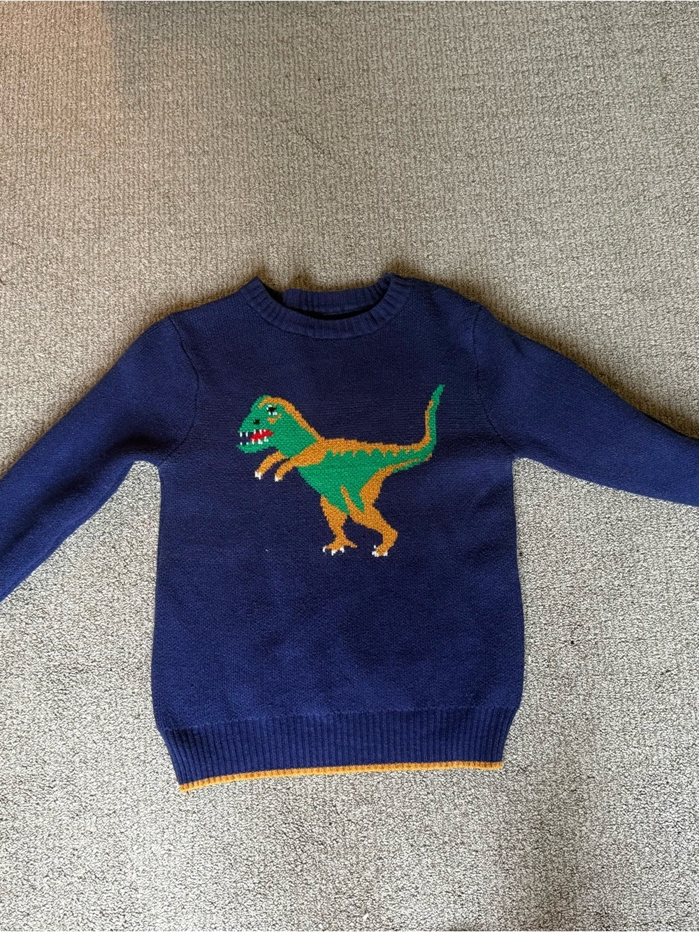 Navy Dinosaur Knit Sweater